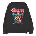 Christmas Gingerbread Bruh 67 Baseball Ice Cream Drip Kids Unisex Sweatshirt