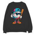 Cool Baseball Drip For Boys Ice Cream Drip Baseball Kids Unisex Sweatshirt