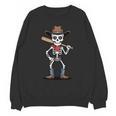 Cowboy Skeleton Baseball Halloween Graphic Unisex Sweatshirt