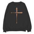 Cross Baseball Bats Christian Faith Sports Coach Pitcher Unisex Sweatshirt Cross Baseball Bats Christian Faith Sports Coach Pitcher Unisex Sweatshirt
