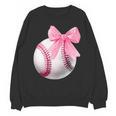 Cute Coquette Baseball Pink Bow Player & Fan Girls Unisex Sweatshirt