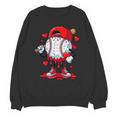 Cute Game Day Baseball Ice Cream Drip Valentine Love XOXO Unisex Sweatshirt