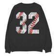 Distressed Baseball Number 32 Jersey Uniform Player Fan Unisex Sweatshirt Distressed Baseball Number 32 Jersey Uniform Player Fan Unisex Sweatshirt