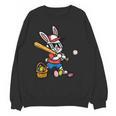 Easter Bunny Baseball Player Batter Rabbit Boys Kids Men Unisex Sweatshirt Easter Bunny Baseball Player Batter Rabbit Boys Kids Men Unisex Sweatshirt