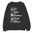 Eat Sleep Baseball Anime Repeat Japanese Otaku Unisex Sweatshirt Eat Sleep Baseball Anime Repeat Japanese Otaku Unisex Sweatshirt
