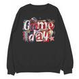 Game Day Baseball Leopard Coquette Bow Mama Mom Sister Unisex Sweatshirt