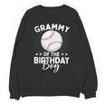 Grammy Of The Birthday Boy Baseball Player Birthday Unisex Sweatshirt
