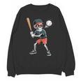 Halloween Skeleton Playing Baseball 67 Six Seven Meme Unisex Sweatshirt