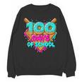 Happy 100 Days Of School Costume Baseball Drip Ice Cream Unisex Sweatshirt