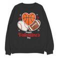 Happy Valentine’s Basketball Football Valentine Baseball Unisex Sweatshirt Happy Valentine’s Basketball Football Valentine Baseball Unisex Sweatshirt