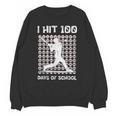 I Hit 100 Days Of School Baseball Player 100th Day Boys Kids Unisex Sweatshirt I Hit 100 Days Of School Baseball Player 100th Day Boys Kids Unisex Sweatshirt