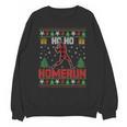 Ho Ho Homerun Xmas Sports Player Baseball Ugly Christmas Unisex Sweatshirt Ho Ho Homerun Xmas Sports Player Baseball Ugly Christmas Unisex Sweatshirt
