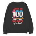 HUGvyn I Just Hit 100 Days Of School Baseball Ice Cream Boys Unisex Sweatshirt