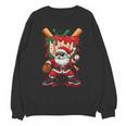 HUGvyn Santa Playing Baseball Ice Cream Drip Christmas Boys Unisex Sweatshirt HUGvyn Santa Playing Baseball Ice Cream Drip Christmas Boys Unisex Sweatshirt
