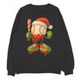 Ice Cream Drip Baseball Christmas Baseball Drip Candy Cane Unisex Sweatshirt Ice Cream Drip Baseball Christmas Baseball Drip Candy Cane Unisex Sweatshirt