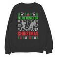 I'Ll Be Home For Christmas Baseball Xmas Unisex Sweatshirt