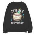 Its My Birthday Vintage Baseball Celebration For Men Kids Unisex Sweatshirt