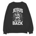 Jesus Has My Back Baseball Faith Motivation Tee Christian Unisex Sweatshirt Jesus Has My Back Baseball Faith Motivation Tee Christian Unisex Sweatshirt