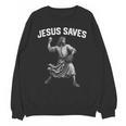 Jesus Saves Shirt Religious Christian Faith Baseball Unisex Sweatshirt