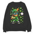 Leprechaun Playing Baseball Happy St Patricks Day Men Boys Unisex Sweatshirt