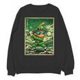Leprechaun Playing Baseball Japanese Art St Patricks Day Unisex Sweatshirt Leprechaun Playing Baseball Japanese Art St Patricks Day Unisex Sweatshirt