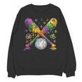 Mardi Gras Baseball Drip Shirt Cool Dripping Baseball Drip Unisex Sweatshirt