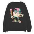 Melted Ice-Cream Baseball Mascot Pastel Pop Unisex Sweatshirt
