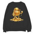 Melting Baseball Mascot Slugger Bat Cap Cartoon Unisex Sweatshirt
