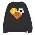 Mom Sports Heart Soccer Basketball Baseball Softball Unisex Sweatshirt Mom Sports Heart Soccer Basketball Baseball Softball Unisex Sweatshirt