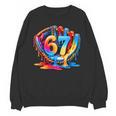 Number 67 Baseball Glove Ice Cream Drip Six Seven Meme Unisex Sweatshirt Number 67 Baseball Glove Ice Cream Drip Six Seven Meme Unisex Sweatshirt