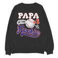 Papa Rookie Of Year 1st Birthday Baseball Theme Matching Unisex Sweatshirt