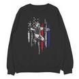 Patriotic Baseball Catcher American Flag Sports Tee Unisex Sweatshirt