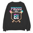 Proud Mom Baseball Player Number 81 Ice Cream Drip Unisex Sweatshirt