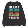 Retro Hit Hard Run Fast Turn Left Baseball Lover Unisex Sweatshirt Retro Hit Hard Run Fast Turn Left Baseball Lover Unisex Sweatshirt