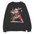 Santa Playing Baseball Christmas Candy Cane Fun Xmas Holiday Unisex Sweatshirt