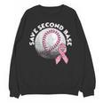 Save 2nd Base Breast Cancer Awareness Pink Ribbon Baseball Unisex Sweatshirt Save 2nd Base Breast Cancer Awareness Pink Ribbon Baseball Unisex Sweatshirt