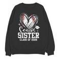 Senior Sister Class Of 2026 Baseball Graduation Heart Unisex Sweatshirt