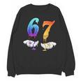 Six Seven Ice Cream Drip Cool Meme 67 Number Baseball Unisex Sweatshirt