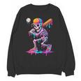 Skelton Playing Baseball Halloween Baseball Drip Boys Kids Unisex Sweatshirt Skelton Playing Baseball Halloween Baseball Drip Boys Kids Unisex Sweatshirt