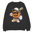 Spooky Jack O Lantern Baseball Halloween Costumes Boys Unisex Sweatshirt