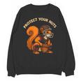 Squirell Baseball Catcher Player Joke Tee Protect Your Nuts Unisex Sweatshirt Squirell Baseball Catcher Player Joke Tee Protect Your Nuts Unisex Sweatshirt