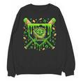 St Patricks Day Baseball Ice Cream Shamrock Baseball Player Unisex Sweatshirt