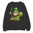 St Patrick’s Day Baseball Shamrock Player Unisex Sweatshirt