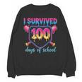 I Survived 100 Days Of School Baseball 100th Day Kids Girls Unisex Sweatshirt