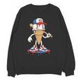 USA Patriotic Baseball Ice Cream Cone Freedom Unisex Sweatshirt USA Patriotic Baseball Ice Cream Cone Freedom Unisex Sweatshirt
