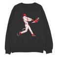 Valentines Day Baseball Batter Silhouette Heart For Men Boys Unisex Sweatshirt