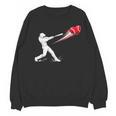 Valentines Day Baseball Batter Silhouette Heart Unisex Sweatshirt