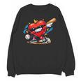 Valentines Day Baseball Dabbing Red Heart Love Boys Unisex Sweatshirt Valentines Day Baseball Dabbing Red Heart Love Boys Unisex Sweatshirt