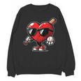 Valentines Day Baseball Heart Bat Sunglasses Men Boys Kids Unisex Sweatshirt