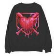 Valentines Day Baseball Red Heart Dab Boys Girls Kids Unisex Sweatshirt